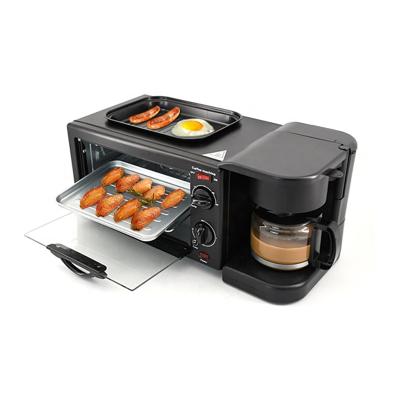 China Multifunctional Pizza Oven Frying Pan Electric Breakfast Machine Coffee Maker Household Bread Pan for sale