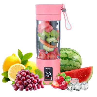 China Hot Selling Car Electric Juicer Blender Personal Portable Fruit Blender Bottle with 4 Blades USB Rechargeable for sale