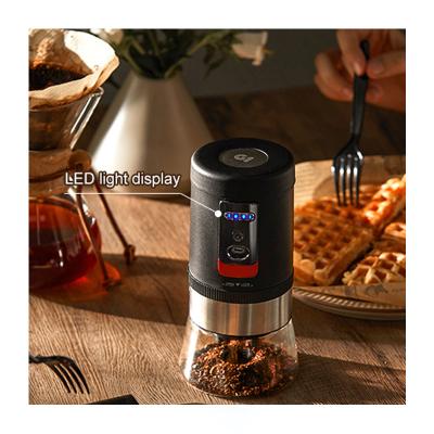 China Coffee Maker Stainless Steel Cup Coffee Maker Electric Single Beans Mill Herb Nuts Grinder Portable Mini Coffee Maker Grinder for sale