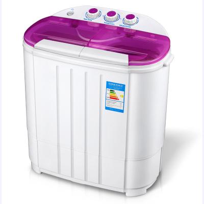 China Portable Mini Double Tub Washing Machine Semi-Automatic Small Dormitory Mini Washing Machine for sale