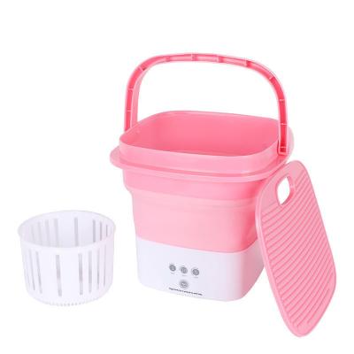 China Portable Mini Portable travel mini household car outdoor small folding washing underwear lazy socks electric washing machine for sale