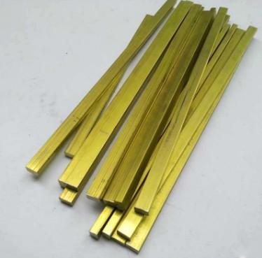 China Yellow Color C2680 Hpb58-3 Brass Busbar , High Strength Flat Copper Bus Bar for sale