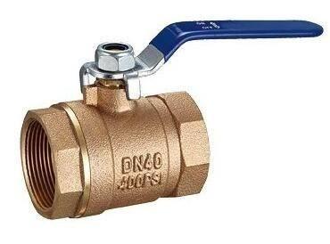 China Bronze Ball Valve Two Piece Inline Lever NPT Female C84400 DN 40 for sale