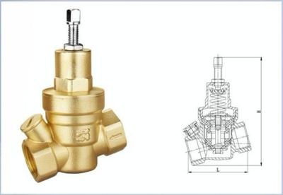 China Válvula de cobre amarillo sin plomo del ajuste de la presión del hilo del NPT de la hembra de la presión de la válvula manual del lanzamiento en venta