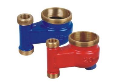 China Customized Vertical Type Brass Water Meter Body For Cold Water DN15-DN50 for sale