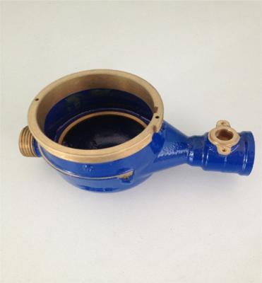 China DN15-DN50 Brass Water Meter Body , Valve Controlled Brass Water Flow Meter Body for sale