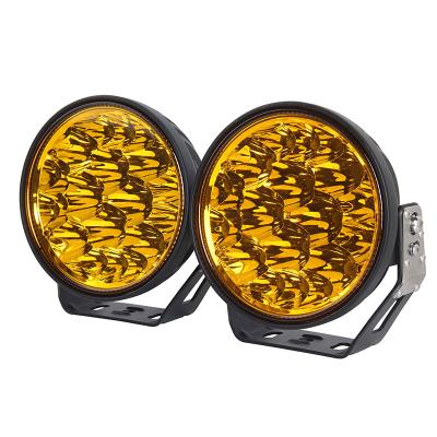 China 7 Inch Round AURORA LED Driving Lights Offroad 4x4 Spot Lights 115W LED Running Lights 7 Inch for sale