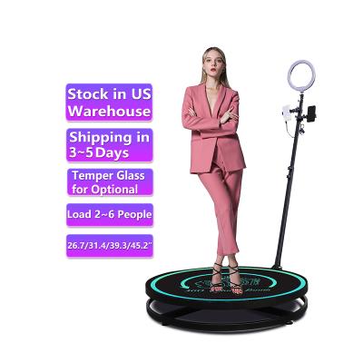 China Dropshipping Slow Motion 360 Video Booth Pictures Rotating 360 Portable Auto LED Photo Booth Selfie Photo Booth for sale