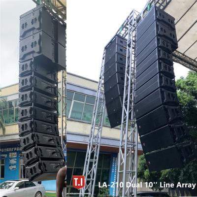 China No Line LA-210 Dual 10 Row Line Sound System Show Woofer 800W (RMS) Indoor Active And Passive Line Array Loudspeaker for sale