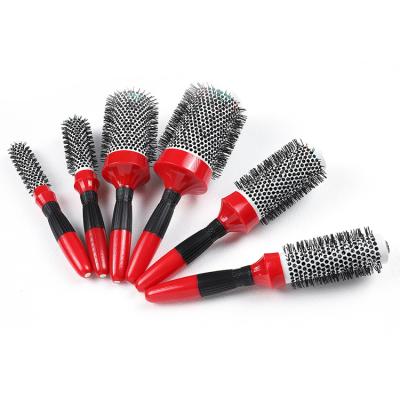 China Selling Styling Curly Bristle Hair Salon Brush Aluminum Curly Bristle Ceramic Round Brush for sale