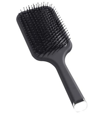 China Comfortable Anti-Static Black Large Detangling Paddle Air Cushion Comb Scalp Massage Hair Brush for sale