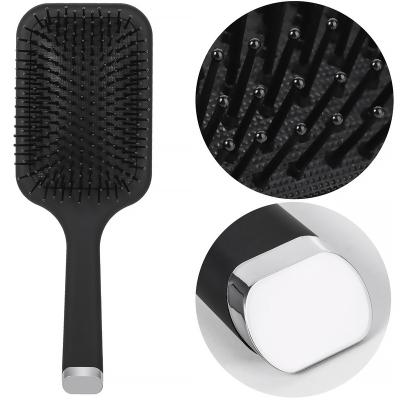 China Comfortable Professional Air Hairbrush Cushion Massage Paddle Large Detangle Dish Hair Comb for sale