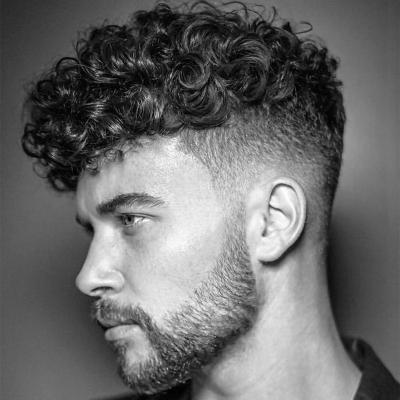 China New Arrival Afro Curly Hair Men's Hair 100% Super Thin Skin Color Afro Curly Mens Hairpiece Wigs for sale