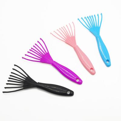 China Professional salon custom comb claw plastic curling cleaning snag removes hair comb remover claw for sale