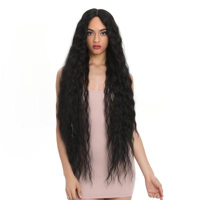 China Synthetic Hair Wigs Wholesale High Temperature Fiber Lace Hair Wig Curly Long Front Synthetic Wigs 42 Inches for sale