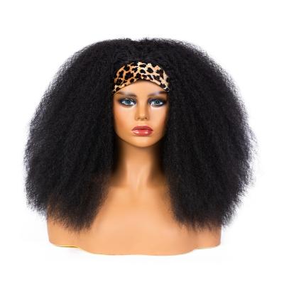 China Free Sample Daily Natural Fluffy Curly Synthetic Wigs Sraight Headband Libertine Wig for sale