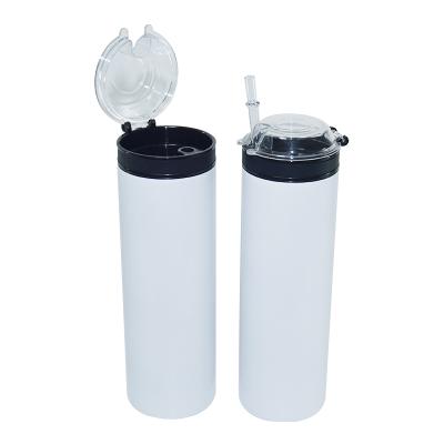 China USA Warehouse AGH 20oz Stainless Steel Sublimation Blanks Viable Free Shipping Straight Lean Snack Tumbler With Lid And Snack Straw for sale