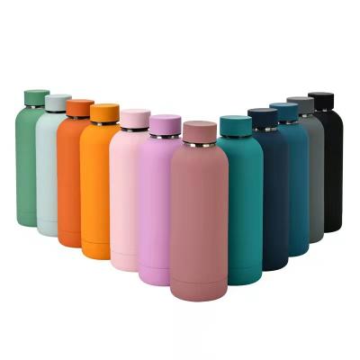 China Sustainable Custom Logo 500ml 750ml Portable Vacuum Insulated Stainless Steel Thermo Water Bottle With Lid for sale