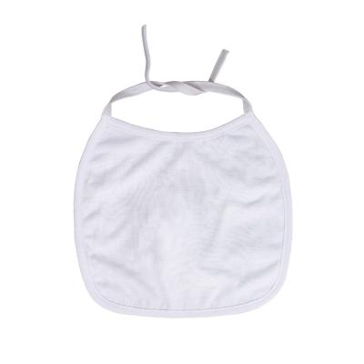 China Wholesale Washable Sublimation Blanks Baby Bib, DIY Heat Transfer Printing Poly Baby Feeding Bib With String for sale