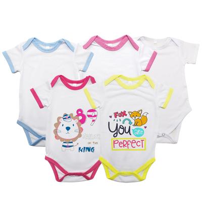 China Comfortable 100% Breathble Polyester Sublimation Blanks Baby Onesie Clothes For Heat Transfer Printing for sale