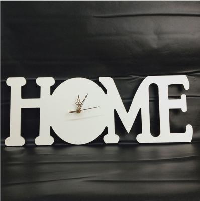 China DIY Style Antique Print Large White MDF Sublimation Blanks Wooden Wall Clock For Home Decorate for sale