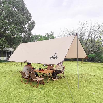 China Tube Type Waterproof Multifunction Tent Shelter Stake 210D 3*4M Rain Fly Sunshade Launch Up Tent With Poles for sale