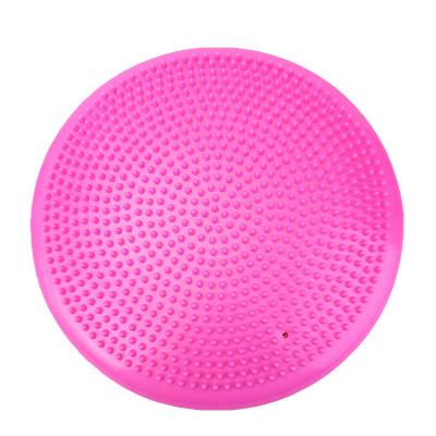 China Point Massage Inflatable PVC Balance Disc Shimmy Pad Air Cushion Knee Ankle Yoga Balance Ball 34CM Anti Slip Home Gym Use for sale