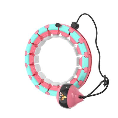 China ABS+Silicone Factory Price 24 Knots Circles Won't Fall Off Adults Weight Loss Fitness Polynesian Dance Smart Ring With Ball for sale