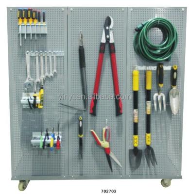 China Garage Hool Double Sided Hanging Pegboard, Tool Cart With Wheels for sale