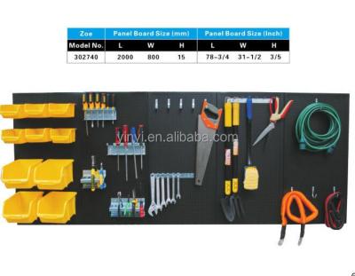 China 40 Pcs Wall ControlTool Storage Sustainable Steel Pegboard Organizer for sale