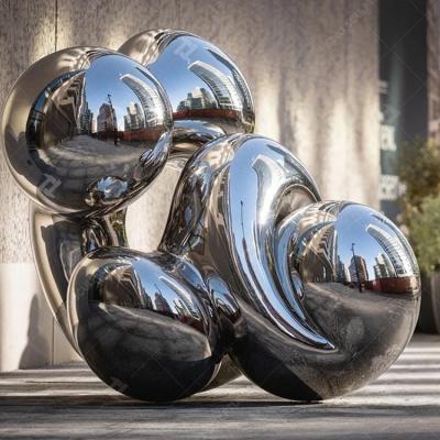 China Outdoor Stainless Steel Sculpture Custom Hand Forged Metal Sculpture for sale