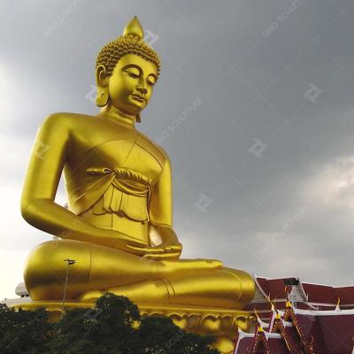 China Modern Spray Paint Big Outdoor Buddha Statue , Thailand Golden Buddha Statue for sale