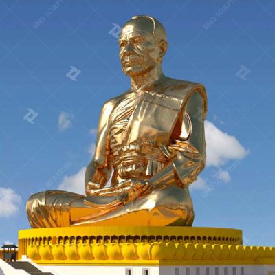 Cina Statua di Buddha di bronzo gigante con vernice a spruzzo personalizzata con finitura a foglia d'oro in vendita