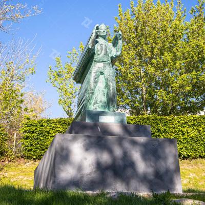 China Persoonlijke bronzen monument gladde textuur buitenshuis antieke bronzen figuren Te koop