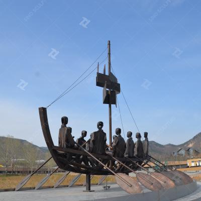 Chine Statue de bateau en bronze coulée pour décoration extérieure à vendre