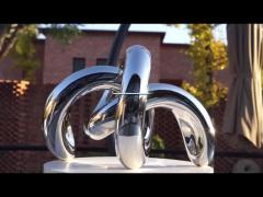Mirror Polished Stainless Steel Architectural Carving Kont Sculpture