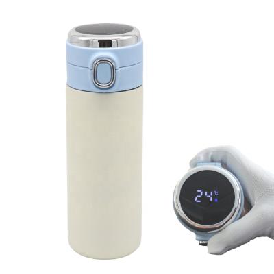 China Business Amazon New Product 500ml Steel Vacuum Smart Digital Thermos Bottle With Attached Led Temperature Display for sale