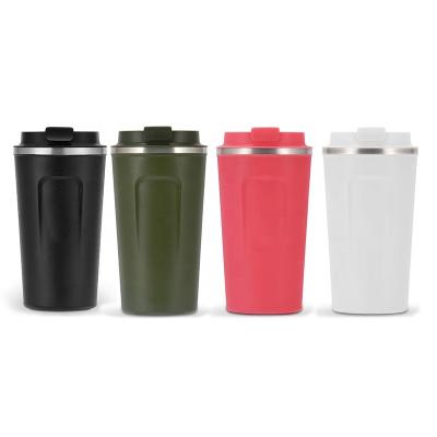 China Stylish wuyi sustainable 350ml/500ml stainless steel coffee mug with flip lid for sale