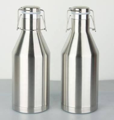 China Large capacity 64oz capacity stainless steel PORTABLE vacuum insulated beer jar shaker keg with custom logo for sale