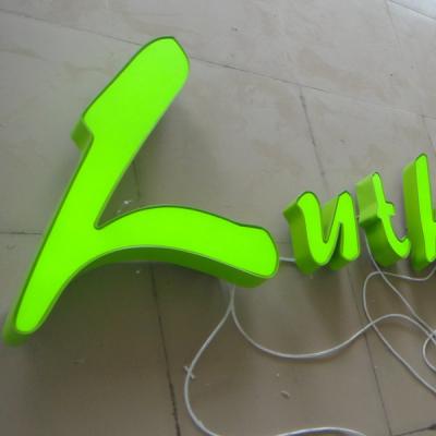 China Outdoor Retail Store Front Lighted Aluminum LED Letter Signs for sale