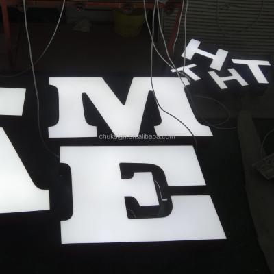 China Buildings Customized Large Acrylic Plexiglass Letters Wall Mounted Light Up Letters for sale