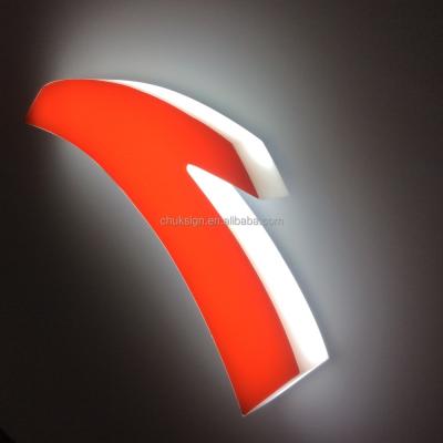 China Other High Quality 3D Lighting Acrylic Full Side Lit LED Logo Sign for sale