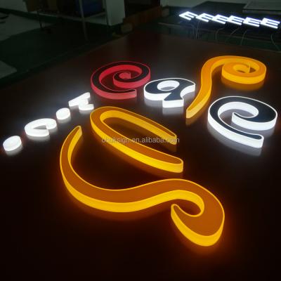 China NEW Buildings! custom 3d cafe cafe front lit led light box sign for sale