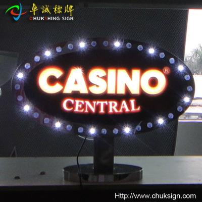 China Wholesale DNA Aluminum Acrylic Cover LED Frame Casino Hanging Sign For Indoor Advertising Used Sign Board Designs for sale