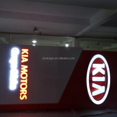 China Car brand store factory price! Pylon Sign For Car Brand Double Sided Outdoor Car Logo Giant LED Sign Board for sale