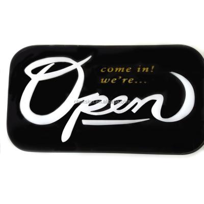 China New Design Store LED Open Sign Steel Box Acrylic Outdoor And Indoor Used Stainless Steel Frame And Open Sign for sale