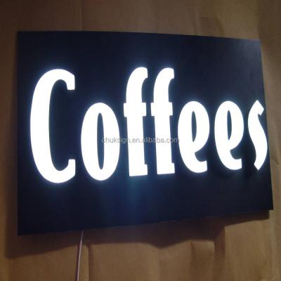 China Custom Buildings Cafe Shop Signboard LED Illuminated Cafe Signs for sale