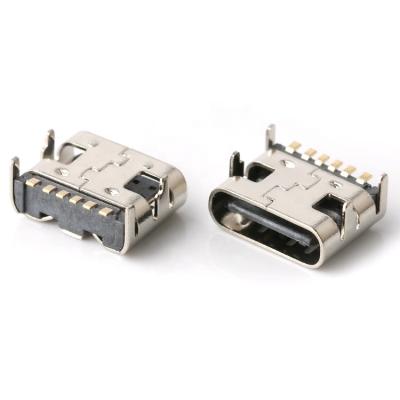 China Type-C Female Mobile Phone/Computer USB C Connector USB C 6 Pin USB Female Connector for sale