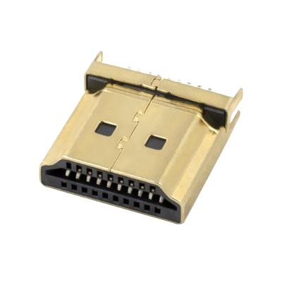 China Power HD Port Socket 19pin Clip PCB Board 1.2 1.6 Port HD-MI Male Socket for sale