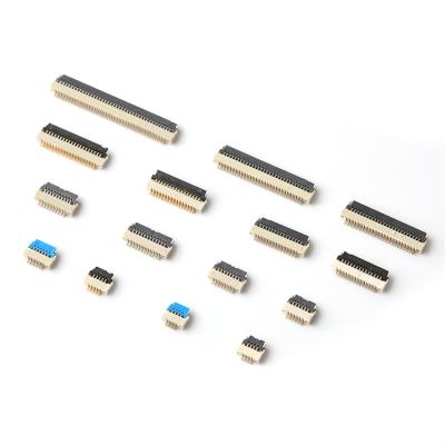 China Temperature Resistance Hotsale Fpc Connectors Wave 0.5mm Pitch Bottom Gold Plated Connector Vertical fpc For LCD Display for sale